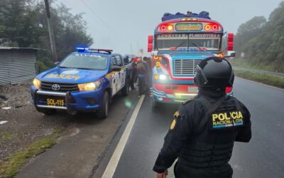 PNC realiza operativo en ruta Interamericana en Sololá